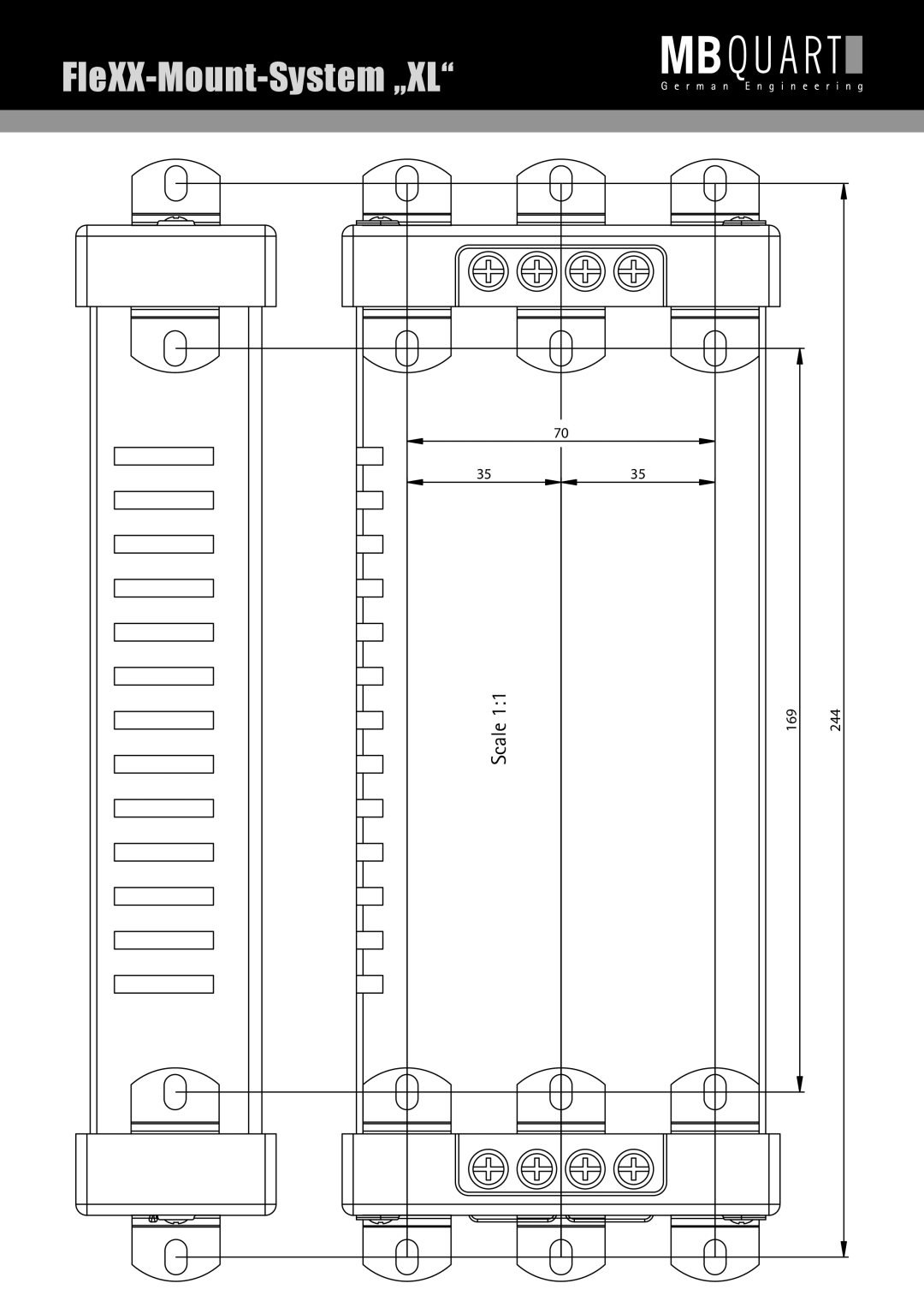 MB QUART QSF 213, QSF 216 installation instructions FleXX-Mount-System „XL 