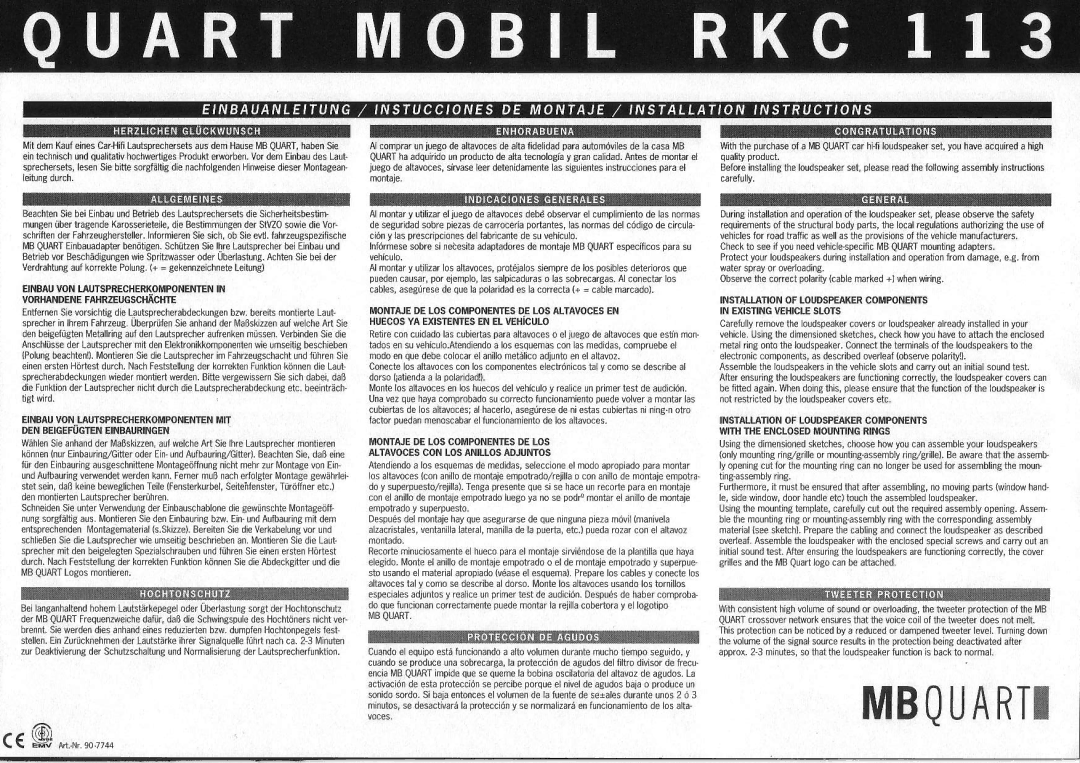 MB QUART RKC113 manual Effliii EEil Iii, Ilii, IifiiiE*iiijiEie,riFi, IiiigiEiiiiFiii,Eiiitiiiiii3 g g 