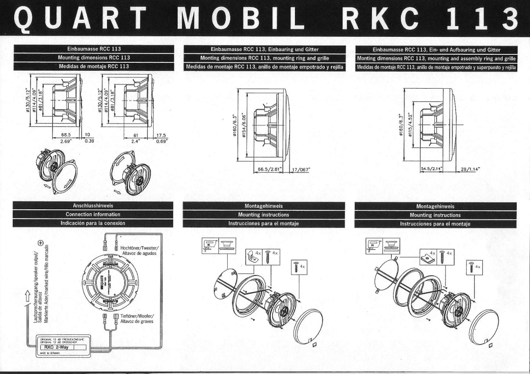 MB QUART RKC113 manual $iHl 