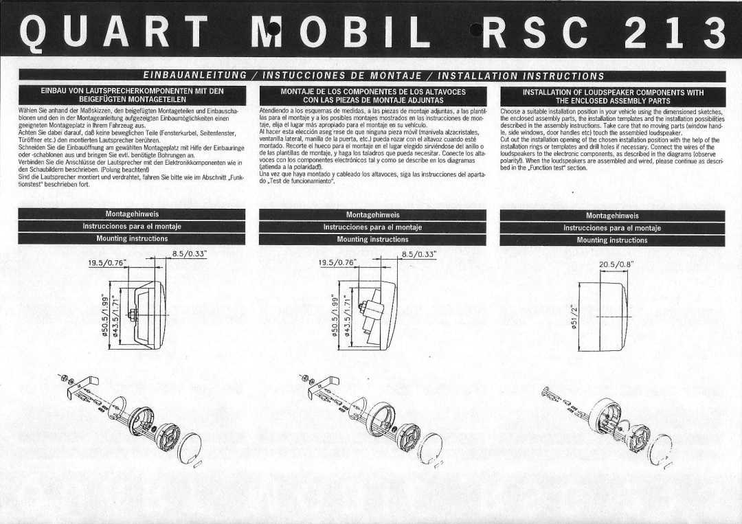 MB QUART RSC 213 manual IiaEii*i, $gae5s 