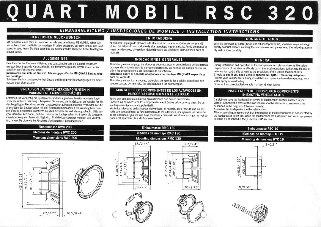 MB QUART RSC 320 manual FEgE5g 
