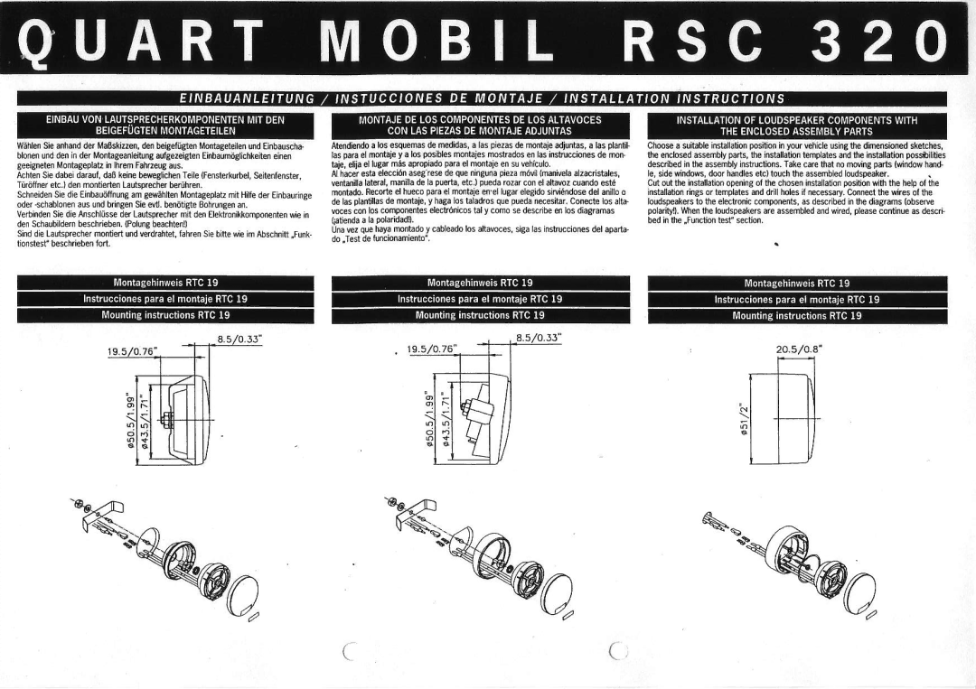 MB QUART RSC 320 manual €€IcEeEiiE 