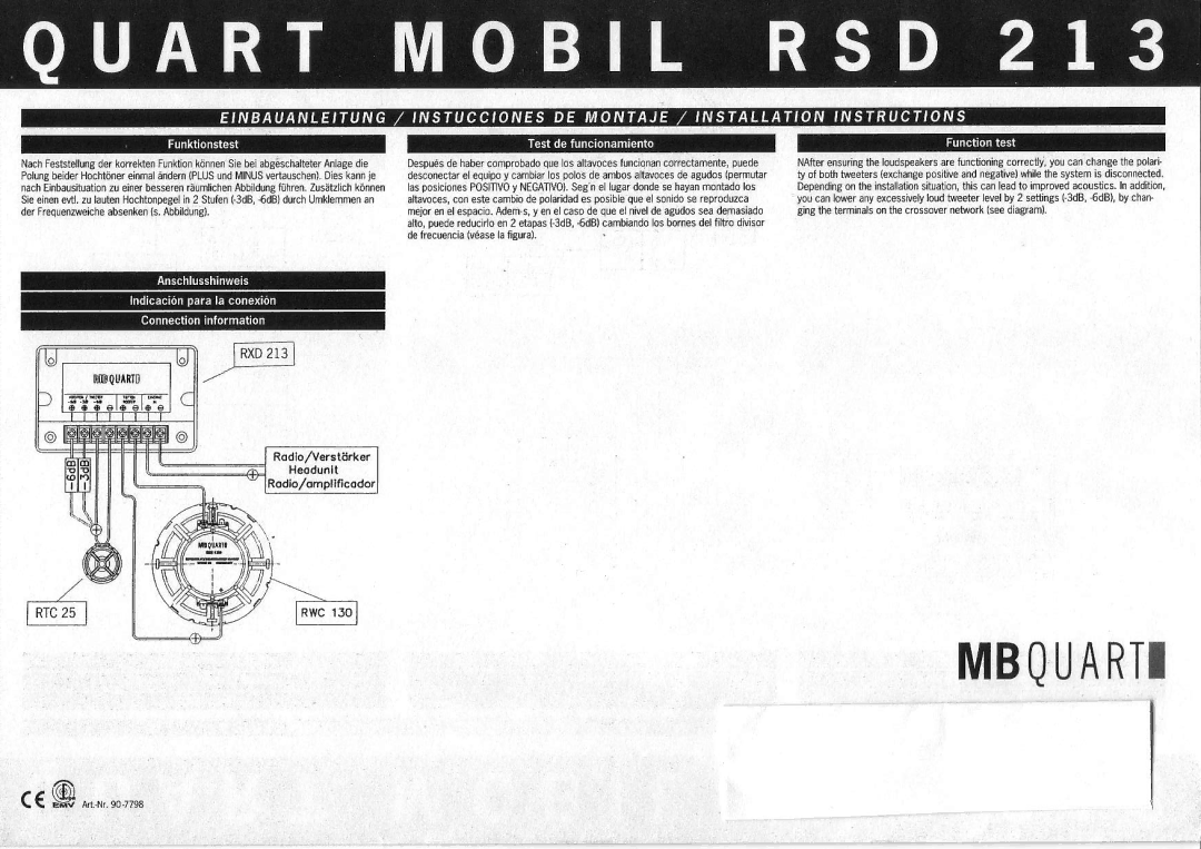 MB QUART RSD 213 manual $siiFg 