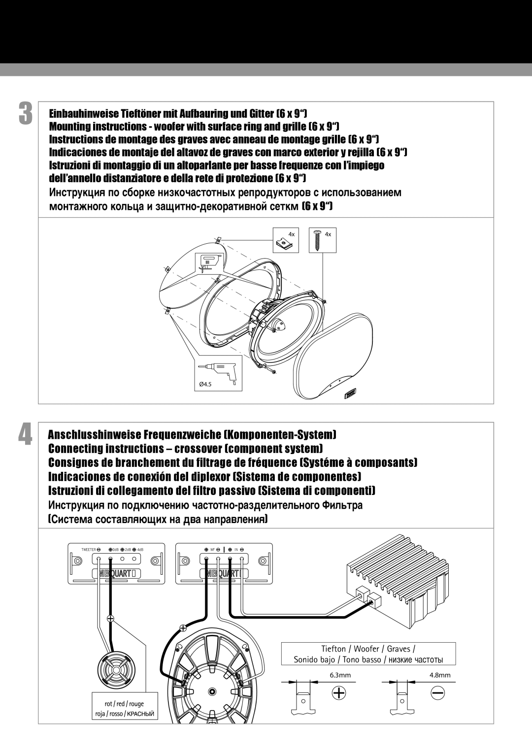 MB QUART RVF 269 installation manual 3mm4.8mm 