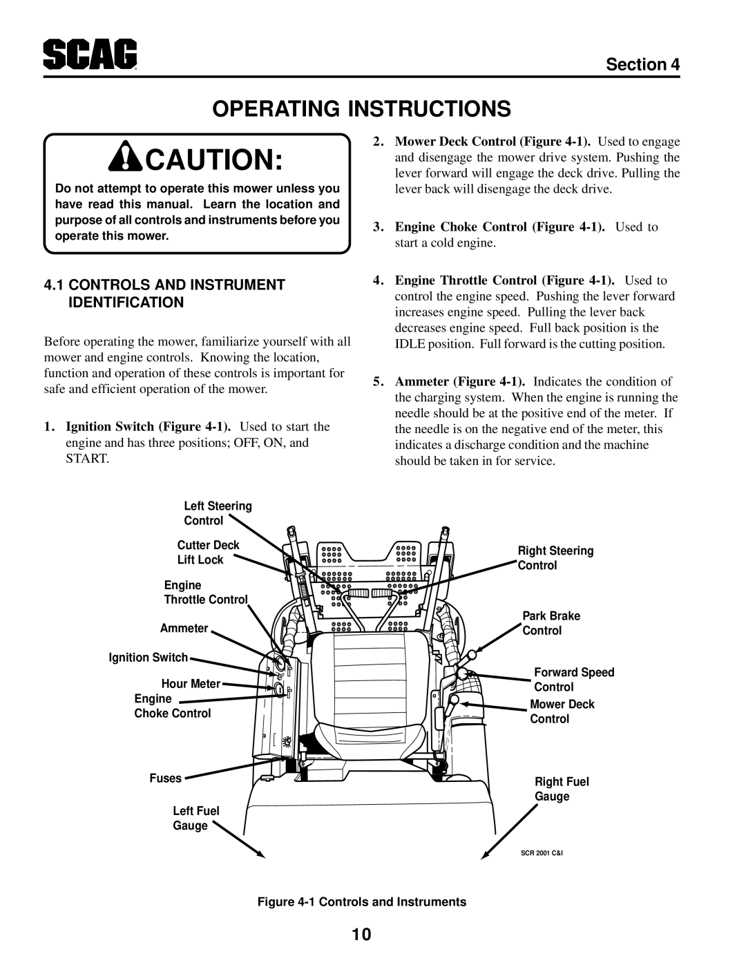 MB QUART SCR manual Operating Instructions, Controls and Instrument Identification 