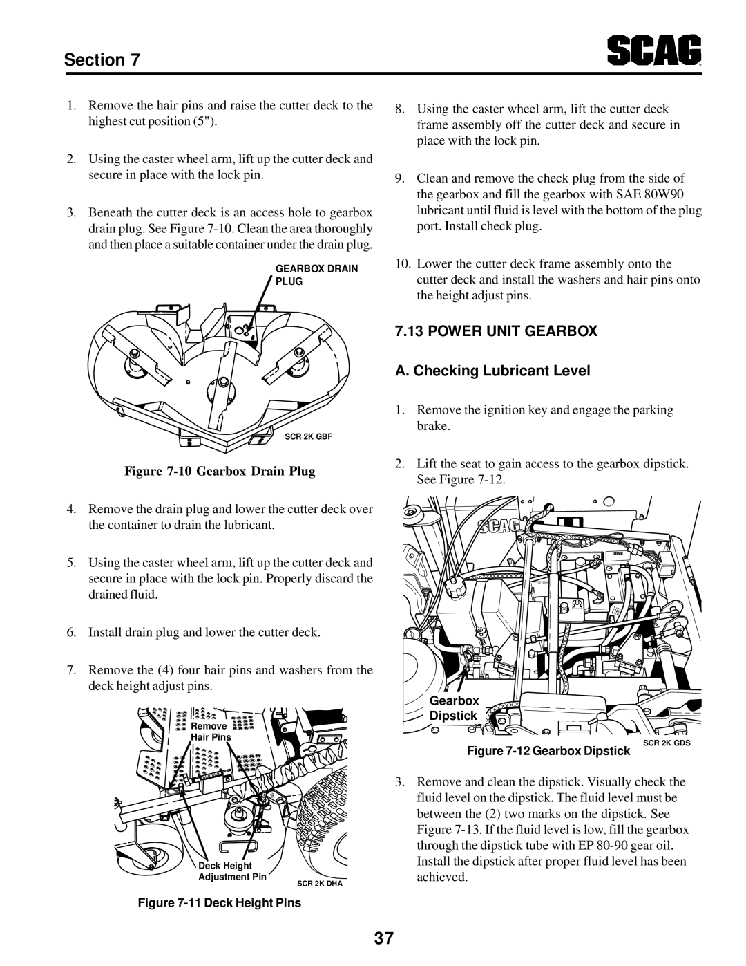 MB QUART SCR manual Power Unit Gearbox, Gearbox Drain Plug 