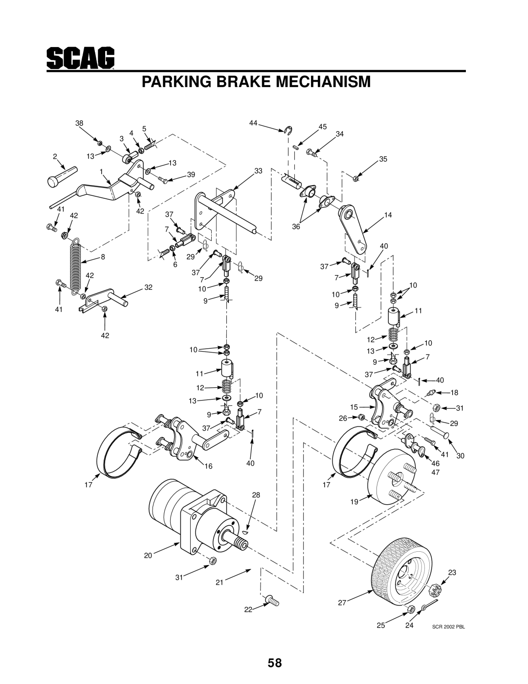 MB QUART SCR manual Parking Brake Mechanism 