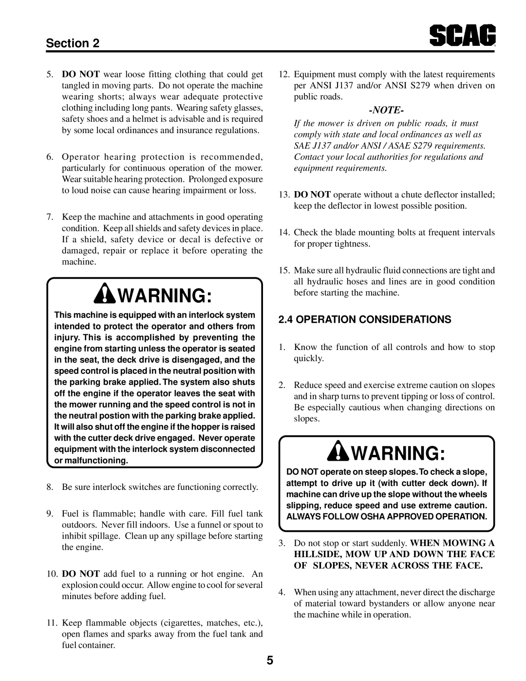 MB QUART SCR manual Operation Considerations 