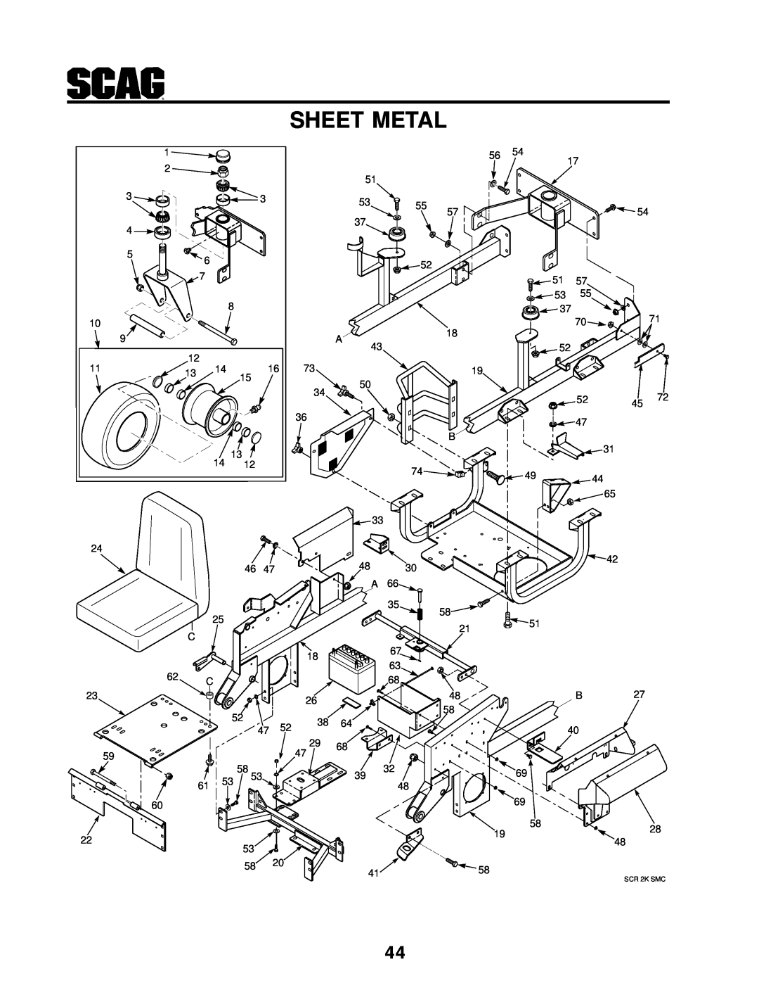 MB QUART manual Sheet Metal, SCR 2K SMC 