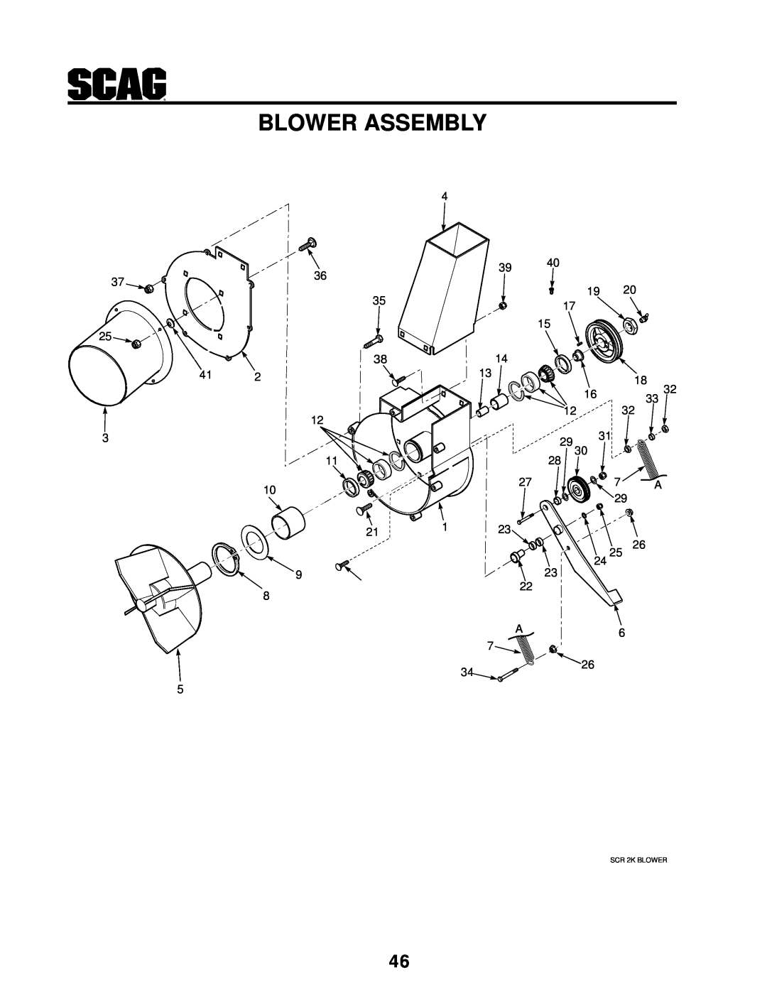 MB QUART manual Blower Assembly, SCR 2K BLOWER 