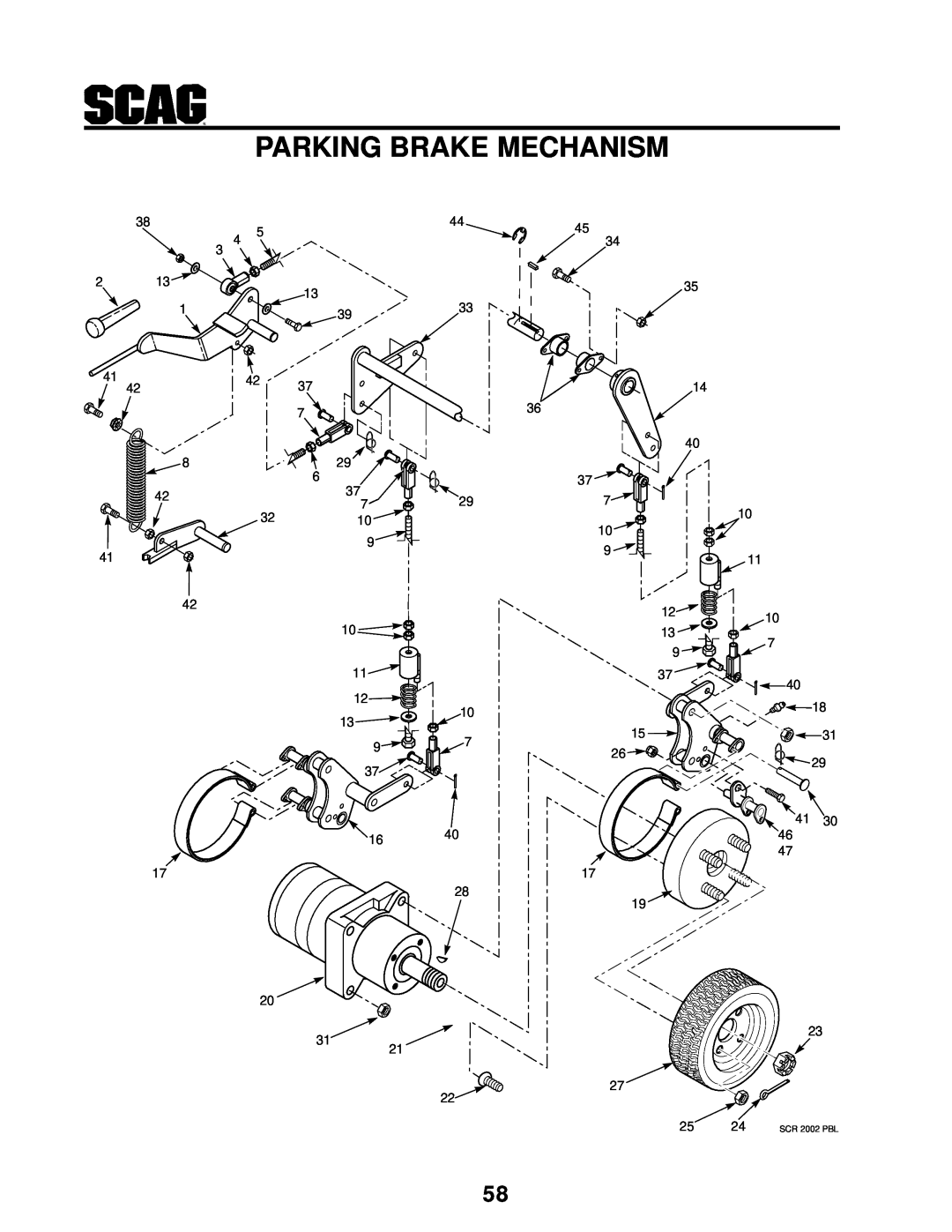 MB QUART manual Parking Brake Mechanism, SCR 2002 PBL 