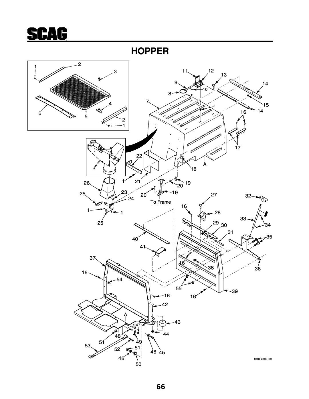 MB QUART manual Hopper, To Frame, SCR 2002 HC 