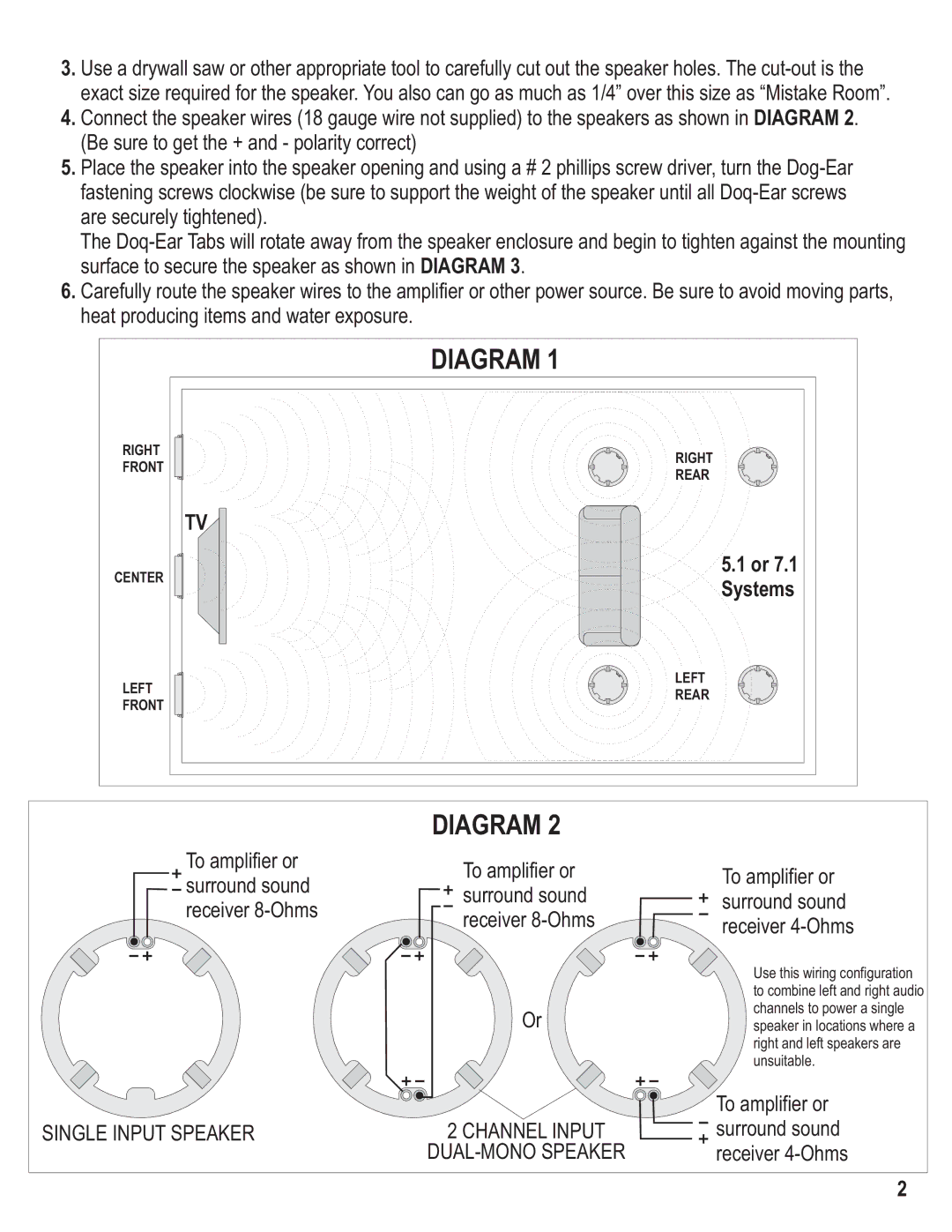 MB QUART ZUR5.25IC, ZUR65IC manual Diagram, Systems 