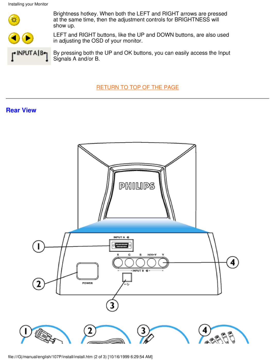 McAfee 107P user manual Rear View 