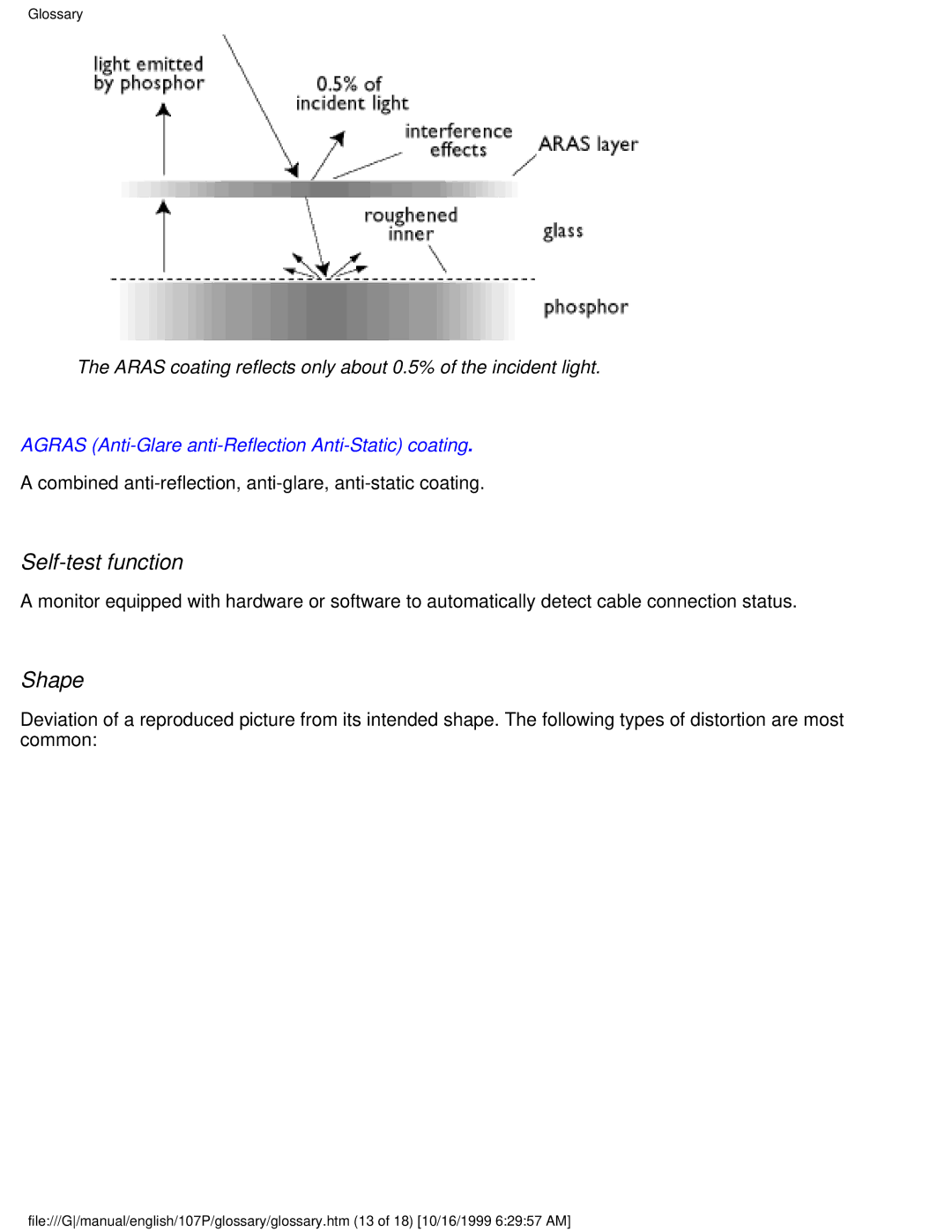 McAfee 107P user manual Self-test function, Shape 