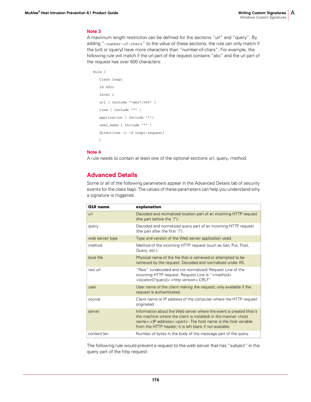 McAfee 6.1 manual Machine where the client is installed in the manner host 