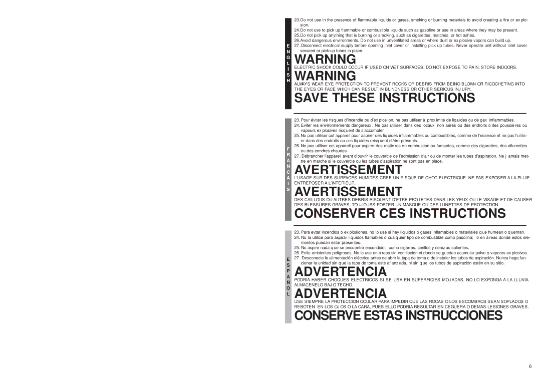 McCulloch 2205, 2204 user manual 