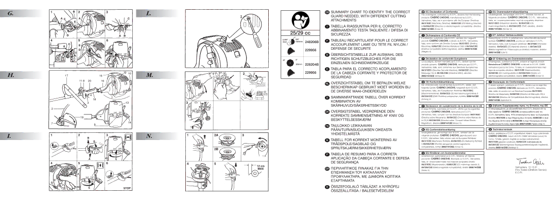 McCulloch 249/29 cc, 246/25 cc instruction manual 25/29 cc 