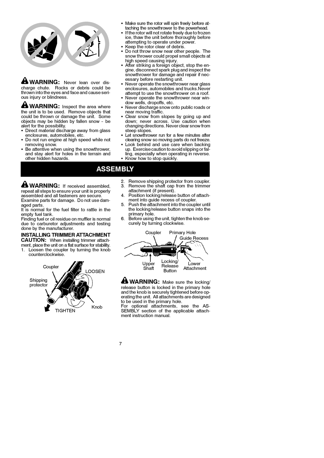 McCulloch 281 instruction manual Assembly 