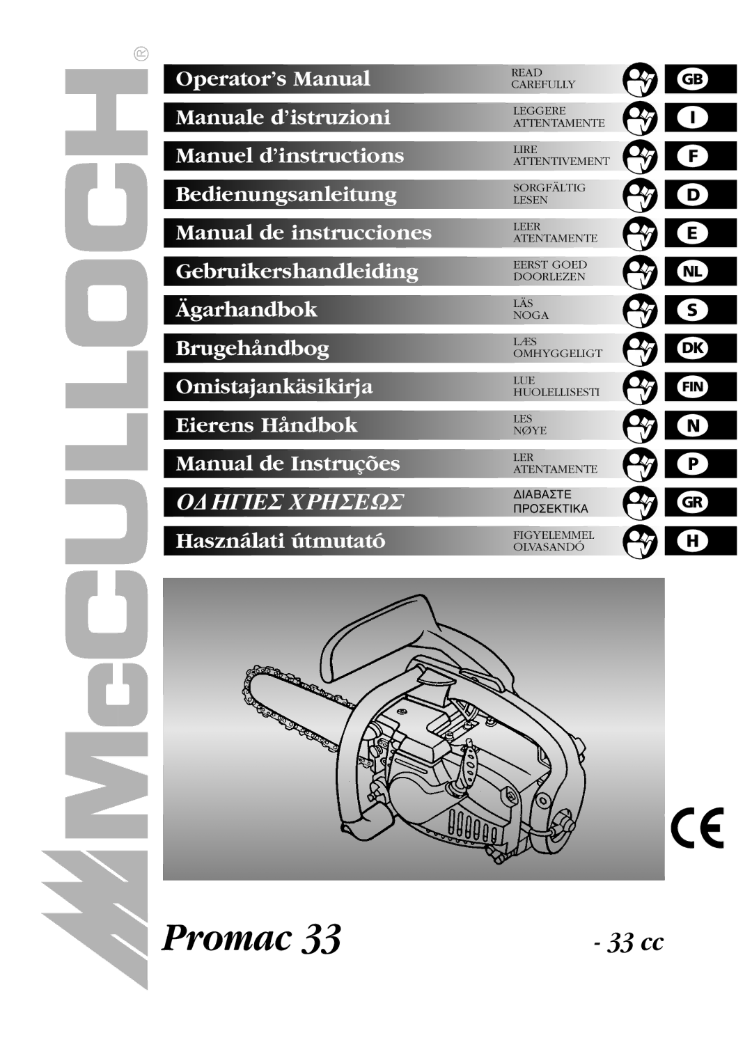 McCulloch 33 manual Promac 