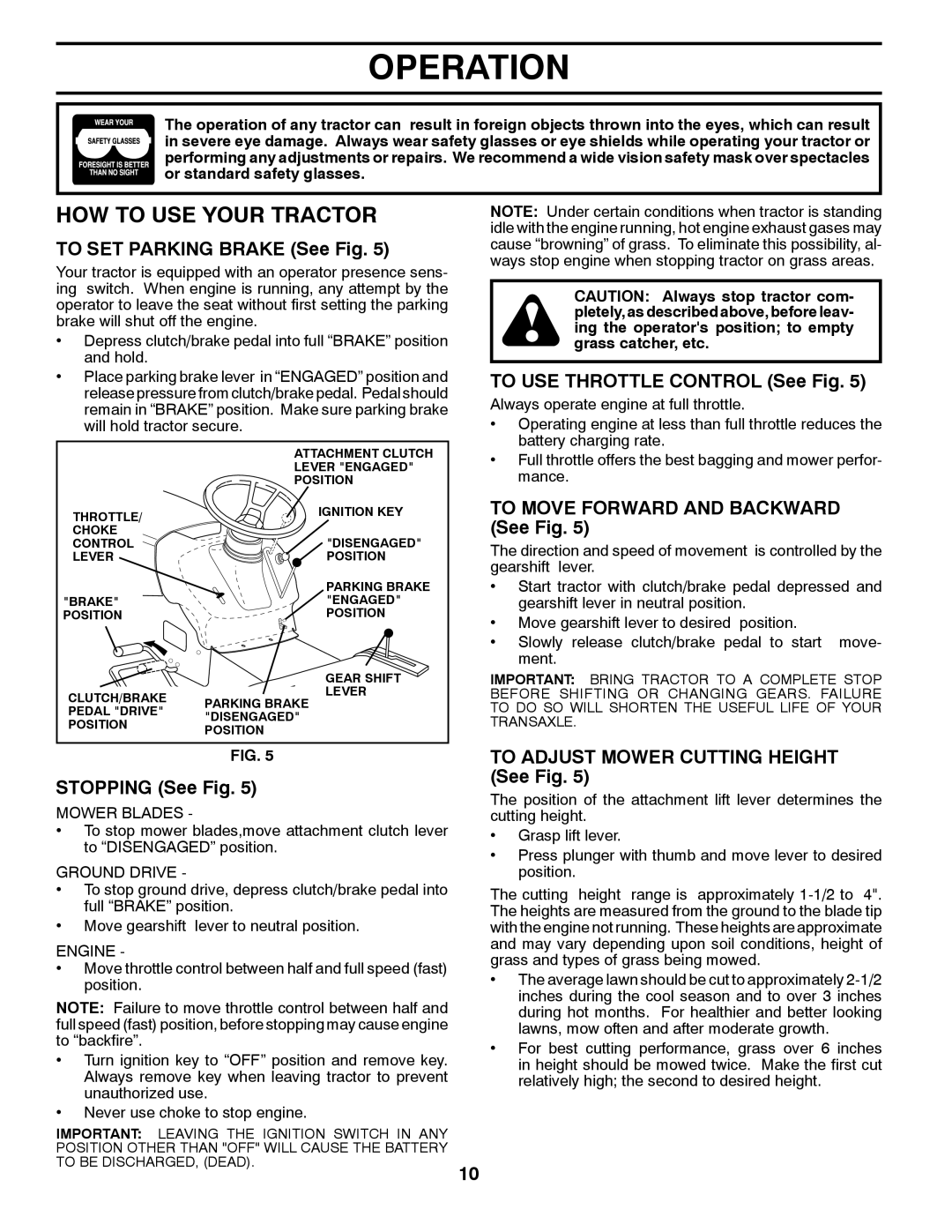 McCulloch 532 40 80-72 manual HOW to USE Your Tractor 