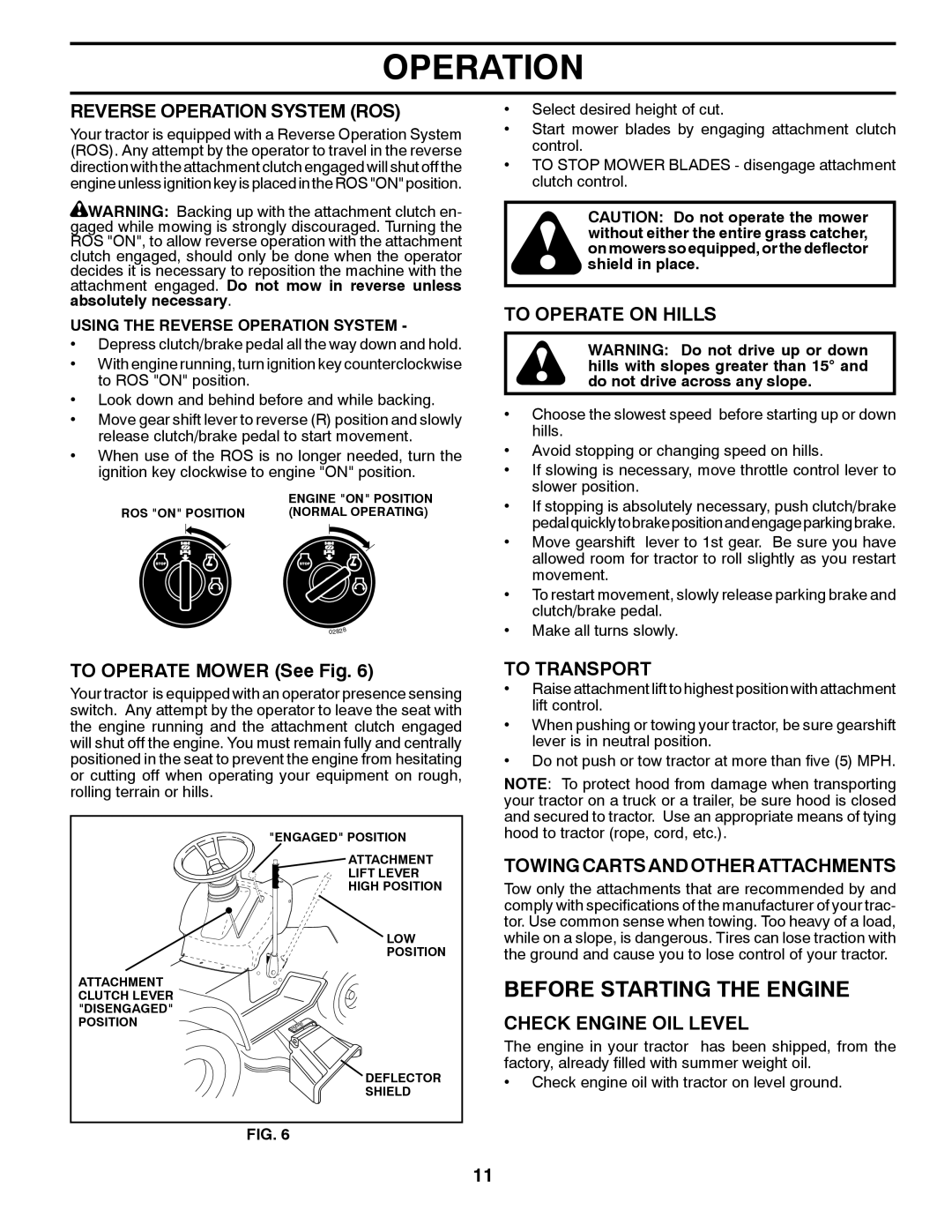 McCulloch 532 40 80-72 manual Before Starting the Engine 