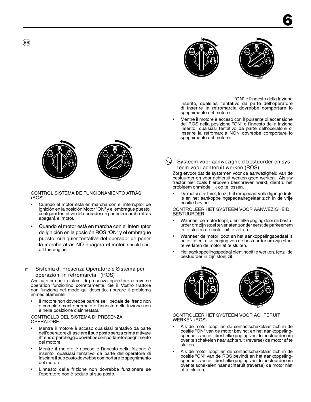 McCulloch 532 43 20-26 instruction manual Control Sistema Presencia Operador 