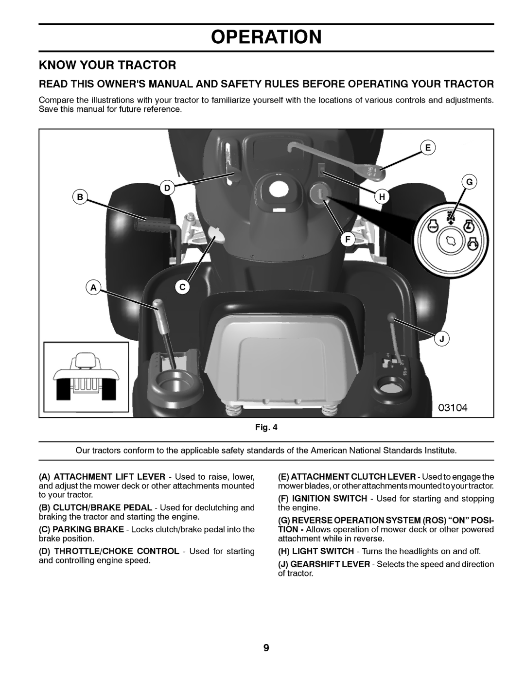 McCulloch 532 42 27-27 Rev. 2, 96041011501 manual Know Your Tractor 