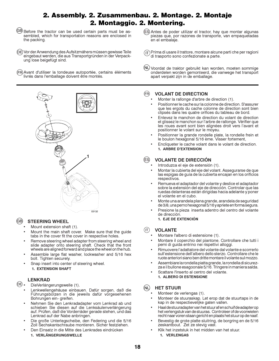 McCulloch 96041012400, M11577HRB Volant DE Direction, Steering Wheel, Lenkrad, Volante DE Dirección, HET Stuur 