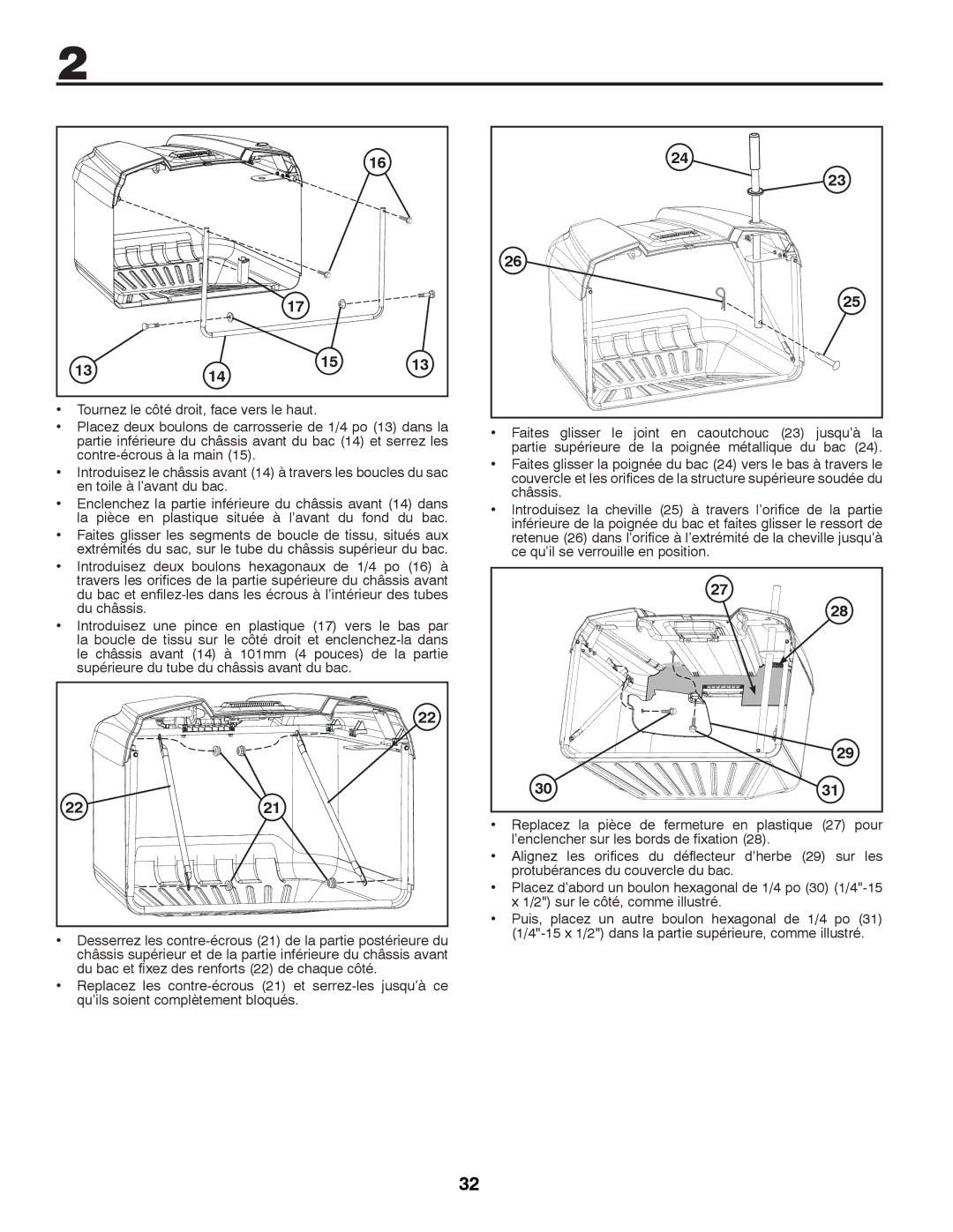 McCulloch 96041012400, M11577HRB instruction manual Glisser le, Faites glisser les segments de boucle de tissu, situés aux 