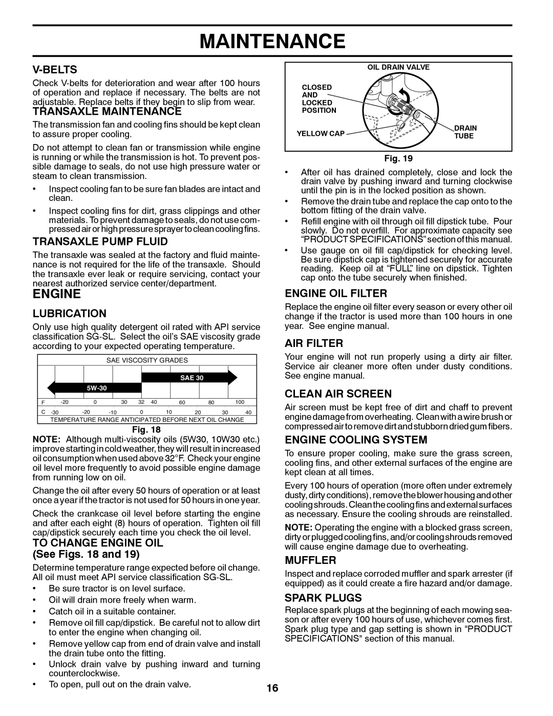 McCulloch 96041018000 manual Engine 