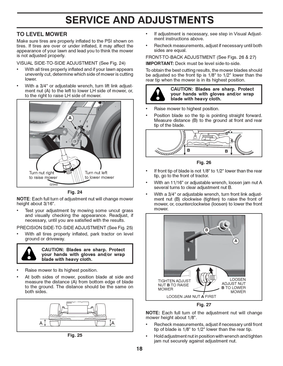 McCulloch 96042011500, MC2042YT manual To Level Mower 