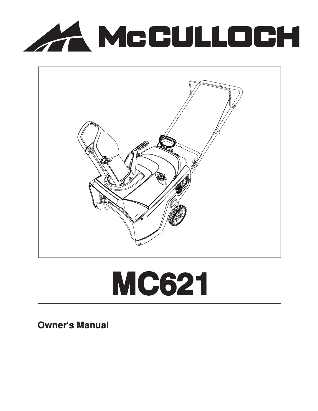 McCulloch 96188000300 owner manual MC621 