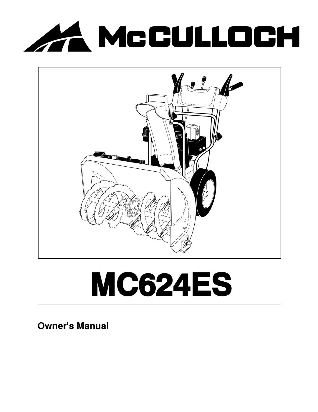 McCulloch 96192004001 owner manual MC624ES 