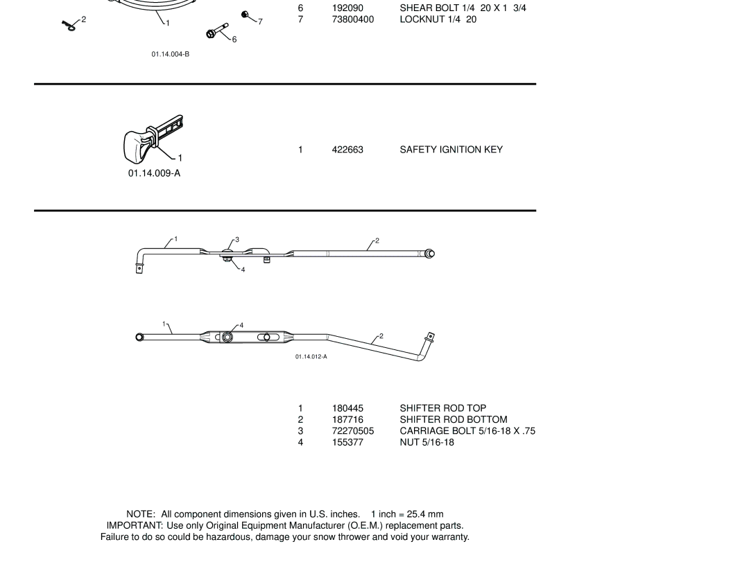 McCulloch 96192004100, MC627ES owner manual 422663, Safety Ignition KEY 