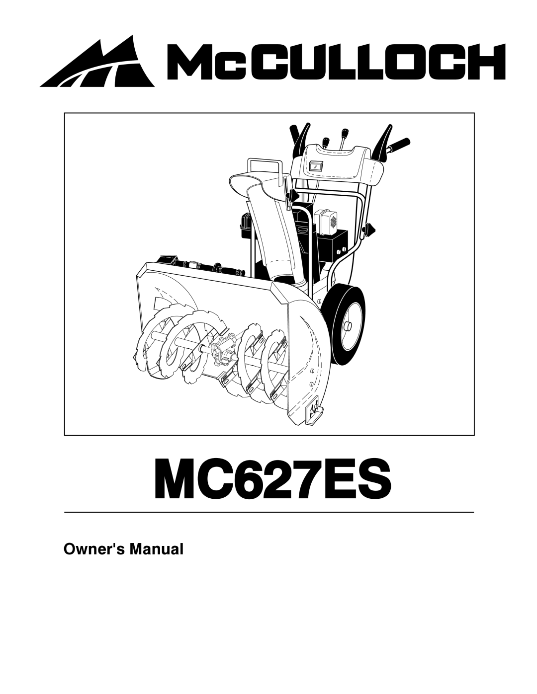 McCulloch 96192004102 owner manual Owners Manual, MC627ES 