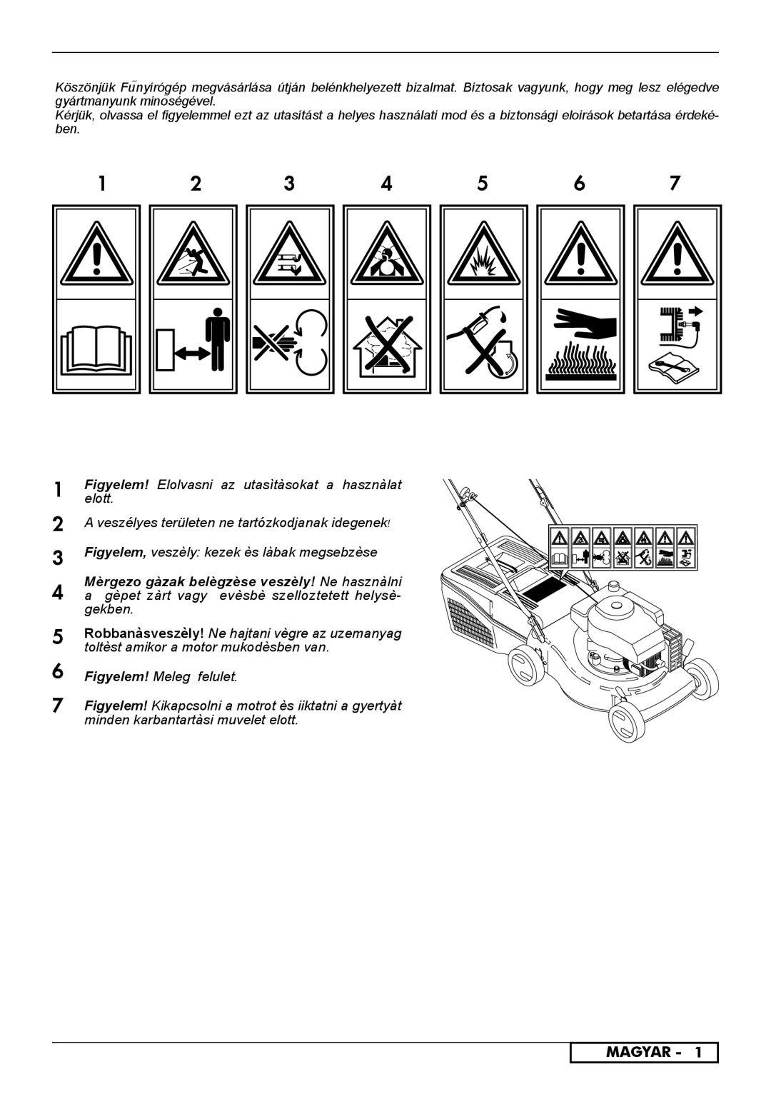 McCulloch 966532001, 966531901, 966531801, 966489001, 966485901 instruction manual Magyar 