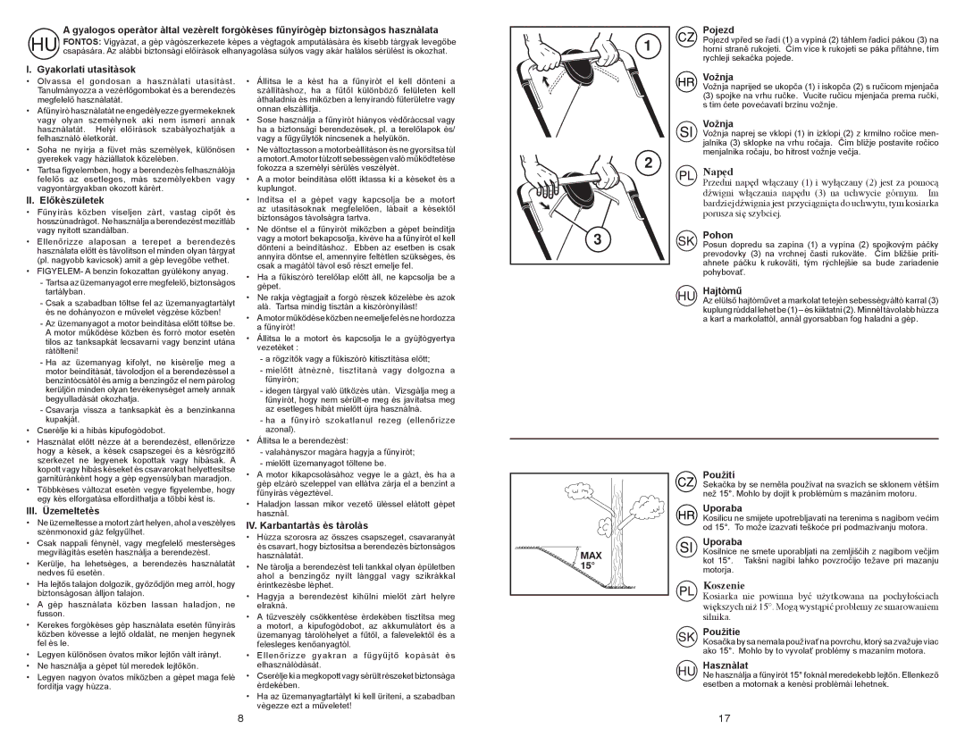 McCulloch Edition XXL-R, 96141023200 manual Napęd, Koszenie 