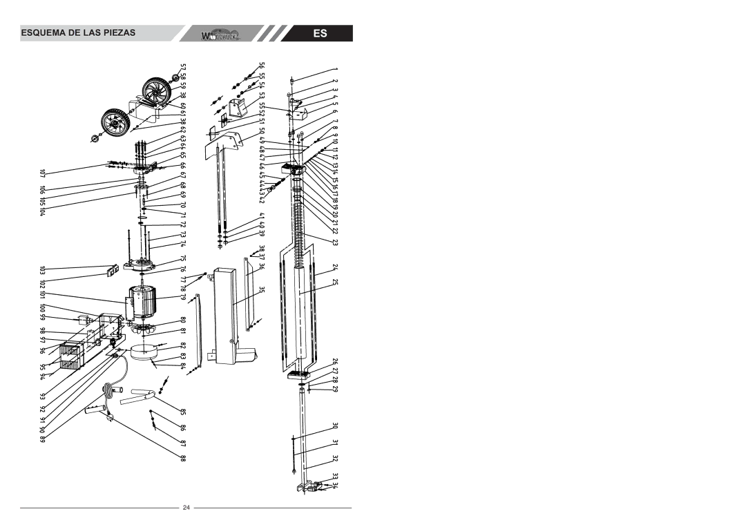 McCulloch FB4052 user manual Esquema DE LAS Piezas 