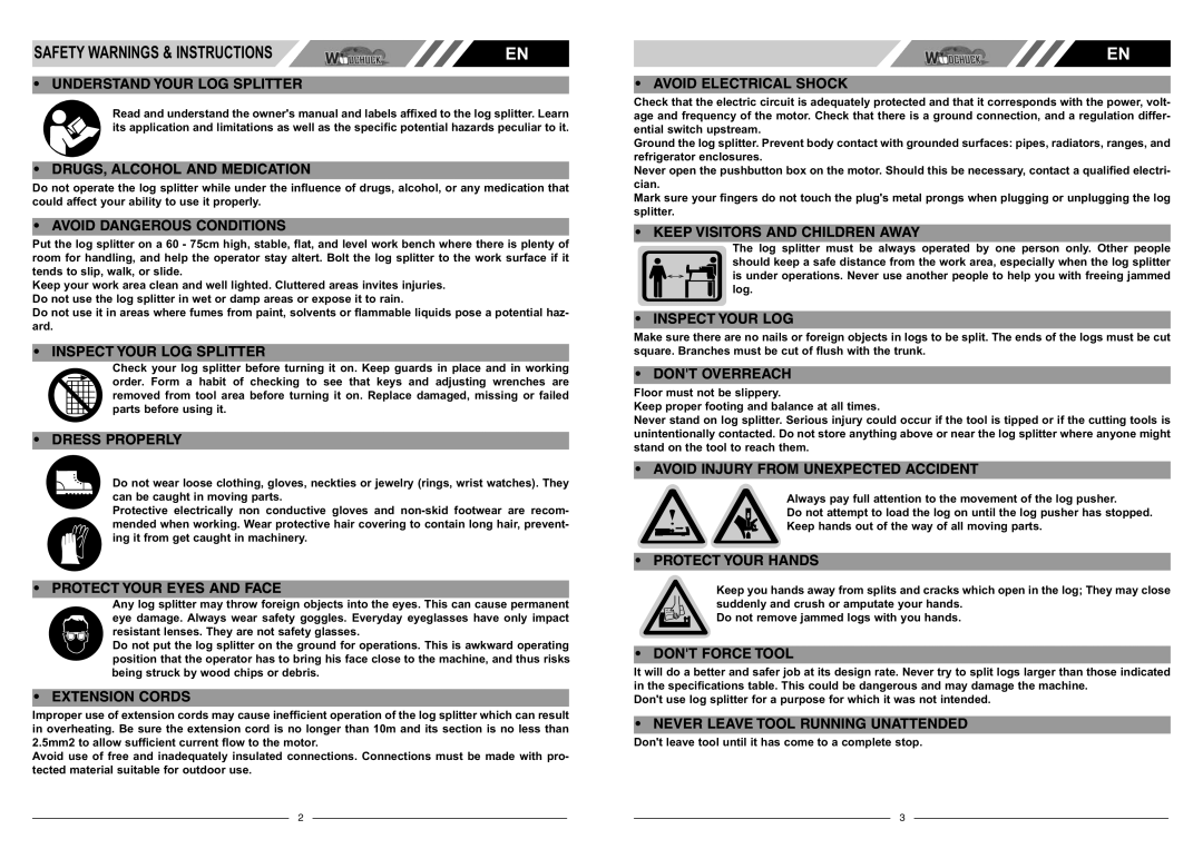 McCulloch FB4052 user manual Safety Warnings & Instructions 