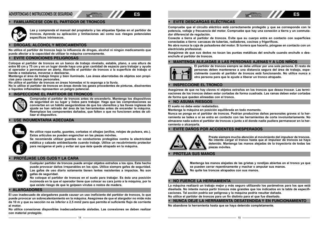 McCulloch FB4052 user manual Advertencias E Instrucciones DE Seguridad 