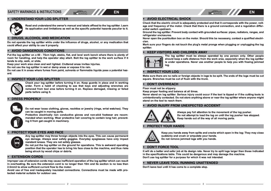 McCulloch FB4052 user manual Safety Warnings & Instructions 