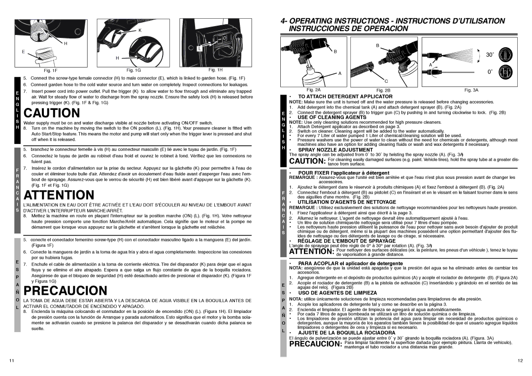 McCulloch 7096-H16J01, FHH16J user manual LI Caution, CA Attention 