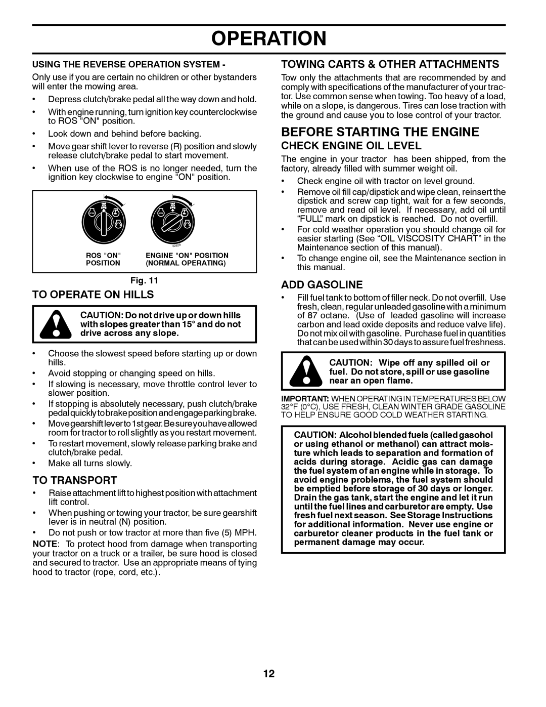 McCulloch M12530, 96041017600, 532 43 44-99 manual Before Starting the Engine 