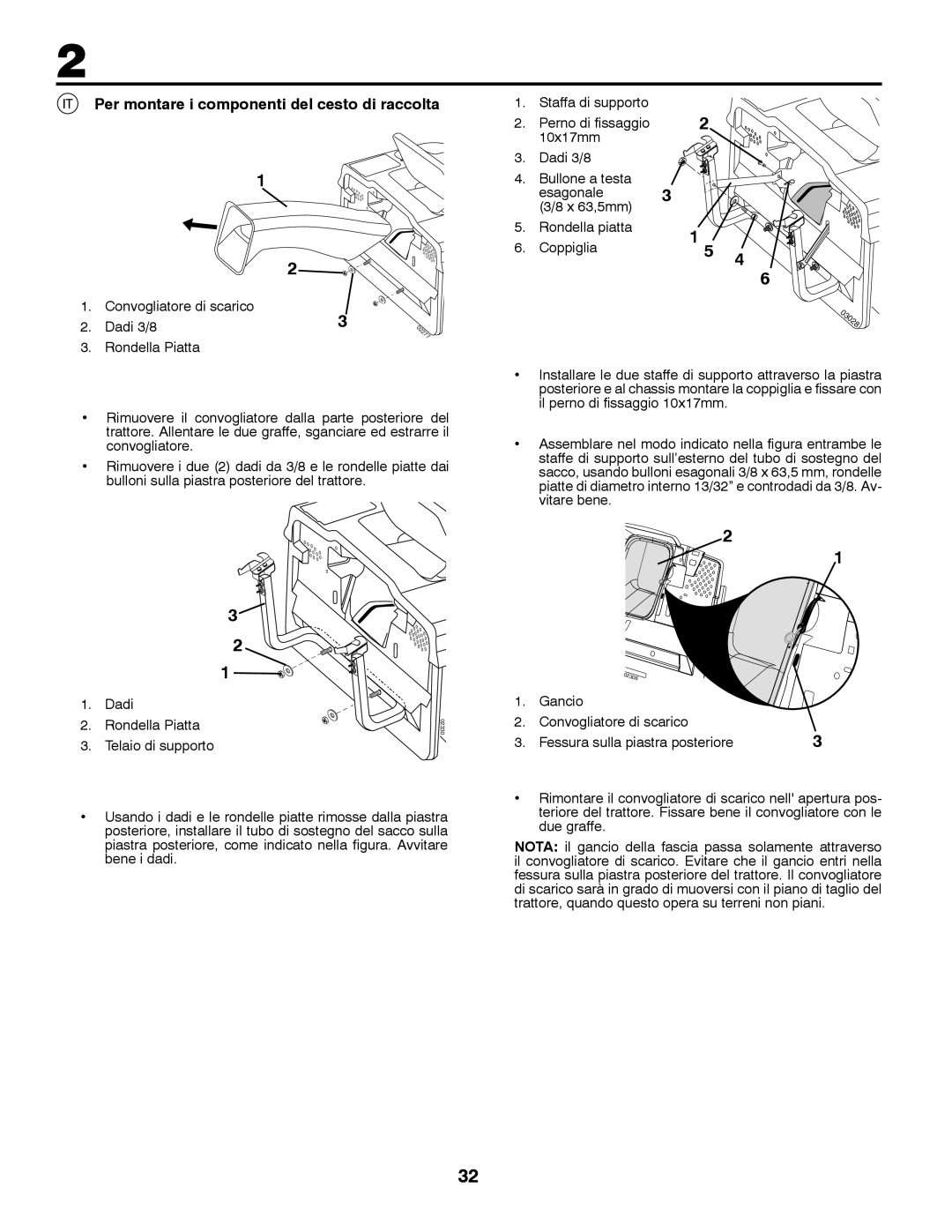 McCulloch 532 43 30-30, M12597RB, 96061028700 instruction manual Per montare i componenti del cesto di raccolta 