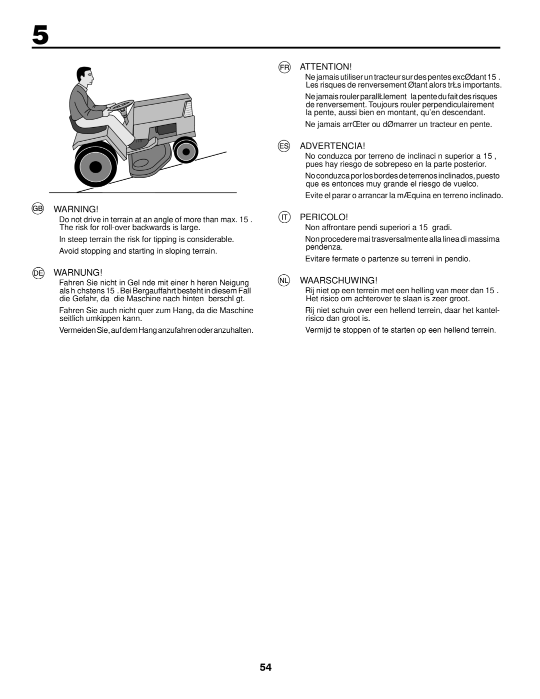 McCulloch M12597RB, 96061028700, 532 43 30-30 instruction manual Warnung 