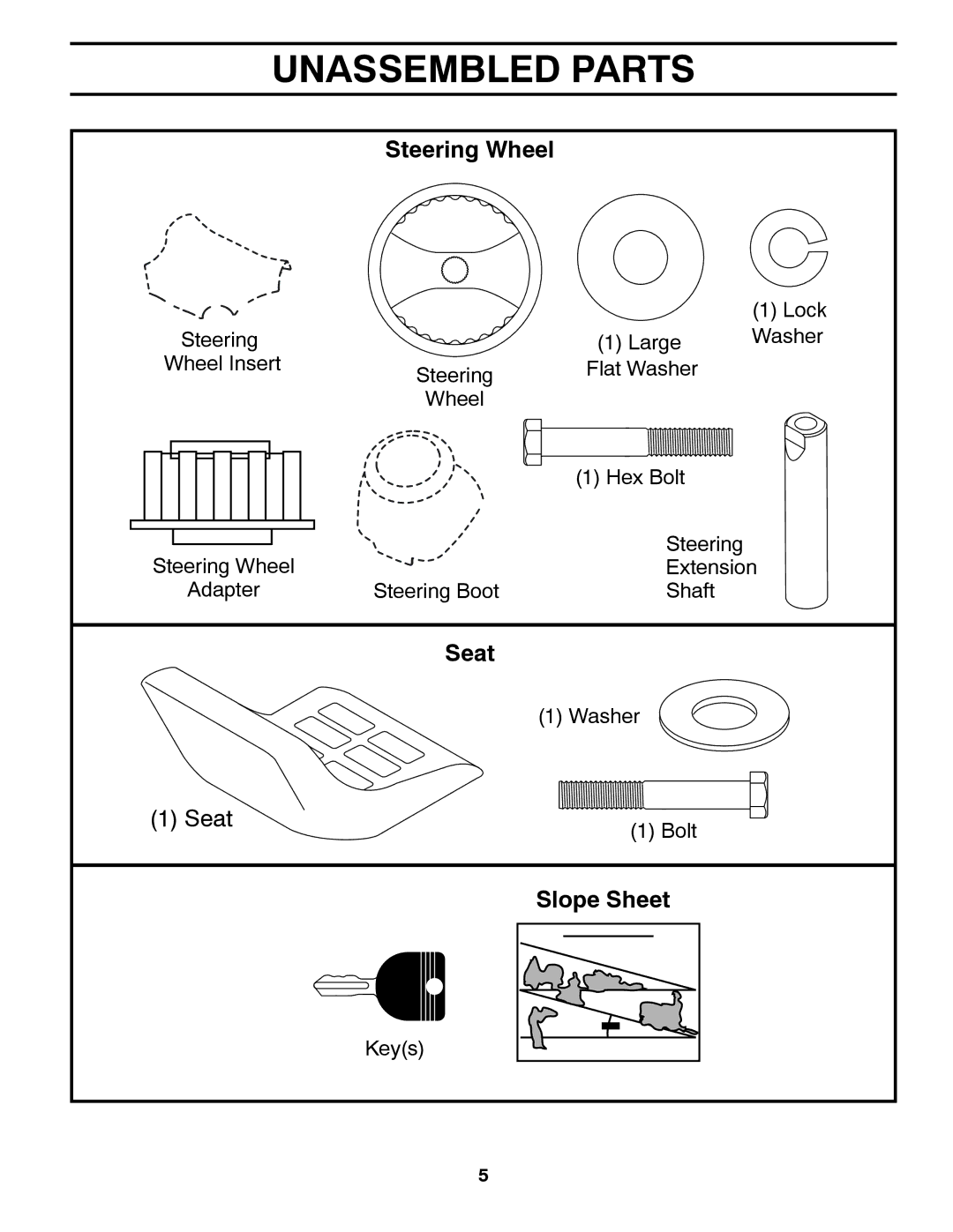 McCulloch M17538H manual Unassembled Parts 