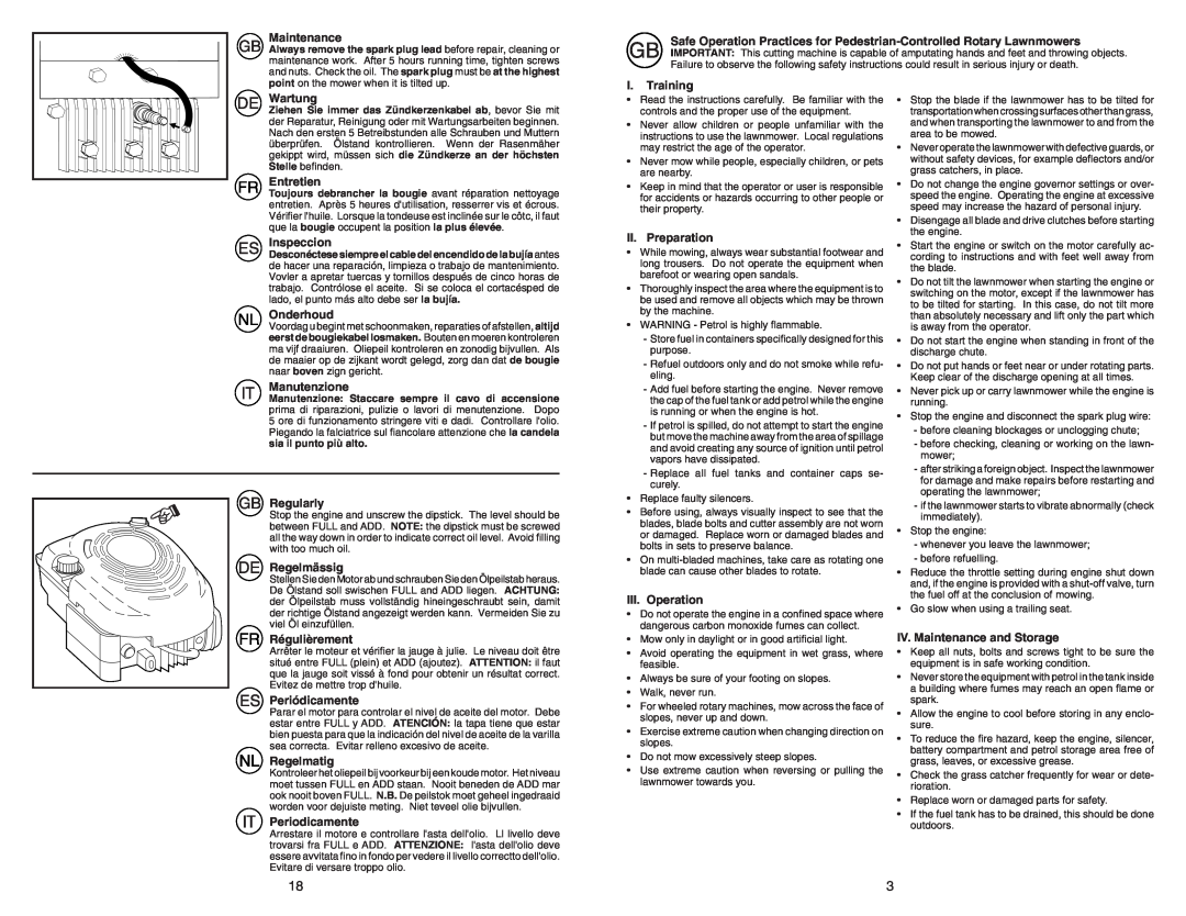 McCulloch M553CM instruction manual Maintenance 
