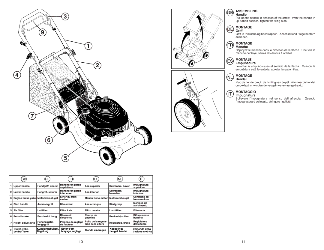 McCulloch M553CME instruction manual Assembling, Montaje, Montaggio 