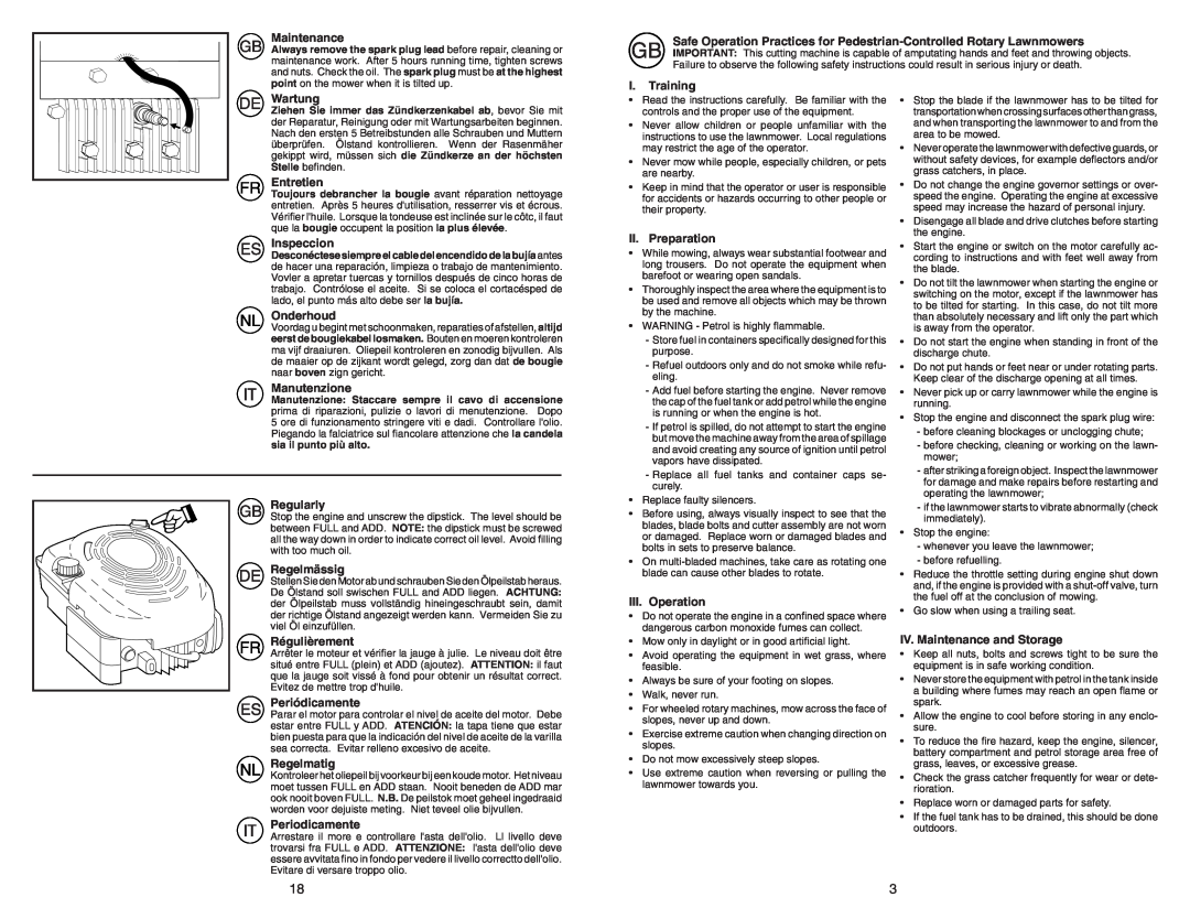 McCulloch M553CME instruction manual Maintenance 